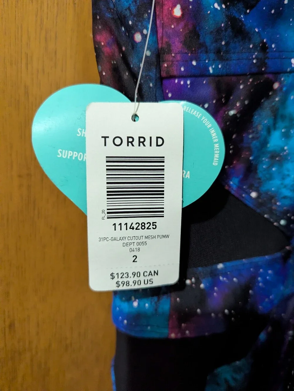 NWT TORRID size 18 Galaxy Swimsuit - Picture 3 of 8